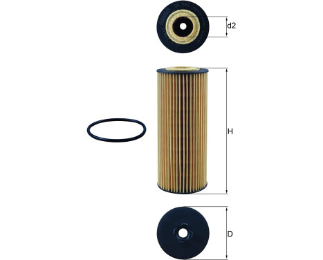 Oljefilter OX 1162D Mahle