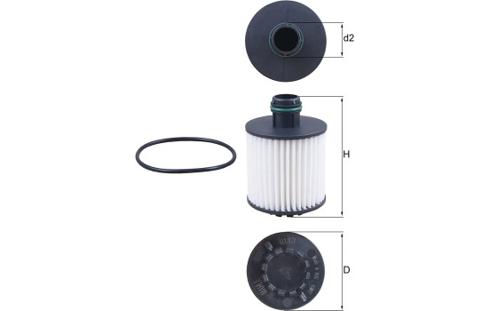 Oljefilter OX 1171D Mahle