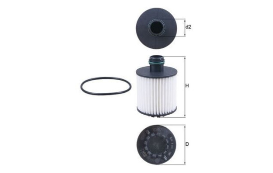 Oljefilter OX 1171D Mahle, bild 2