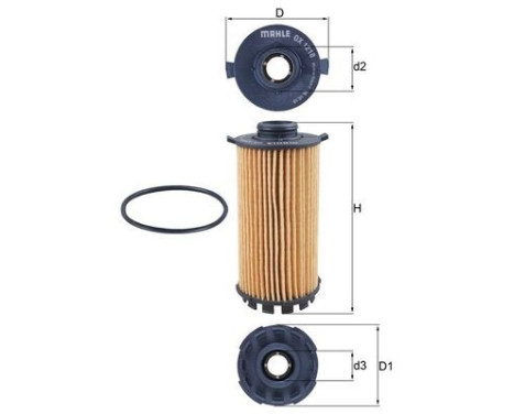 oljefilter OX 1218D Mahle