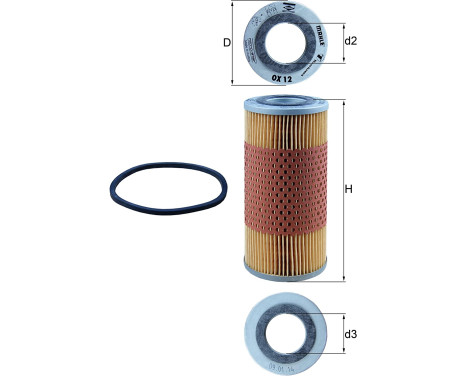 Oljefilter OX 12D Mahle