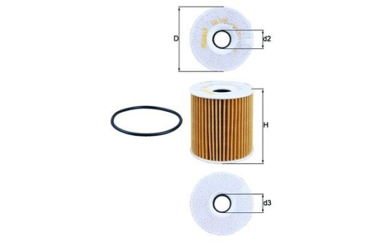 Oljefilter OX 149D Mahle, bild 3