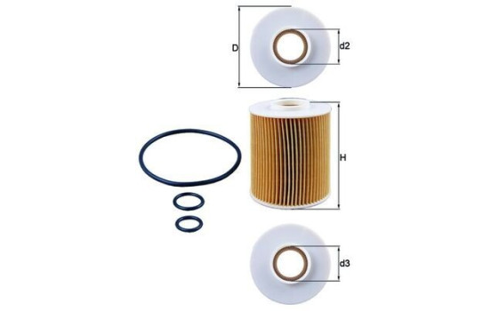 Oljefilter OX 163/4D Mahle, bild 2