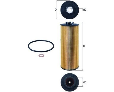 Oljefilter OX 164D Mahle, bild 2