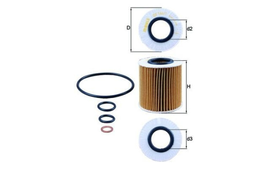Oljefilter OX 166/1D Mahle, bild 3