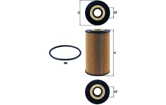 Oljefilter OX 169D Mahle, bild 2