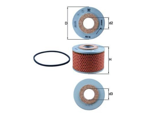Oljefilter OX 16D Mahle, bild 2