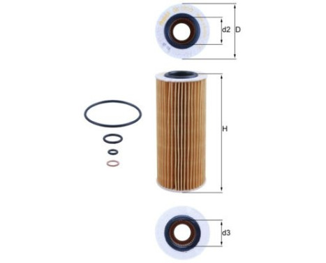 Oljefilter OX 177/3D Mahle, bild 3