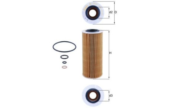 Oljefilter OX 177/3D Mahle, bild 3