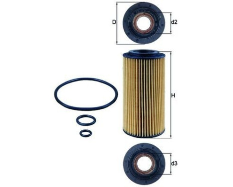 Oljefilter OX 179D Mahle, bild 4