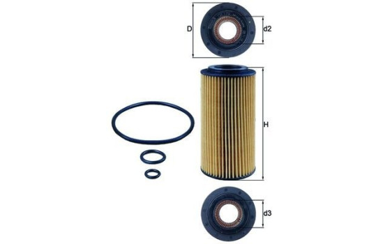 Oljefilter OX 179D Mahle, bild 4