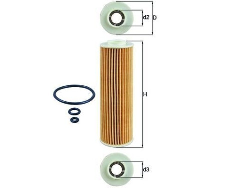 Oljefilter OX 183/5D1 Mahle, bild 3