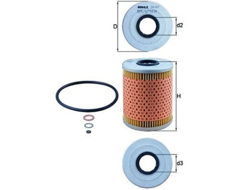 Oljefilter OX 187D Mahle, bild 3