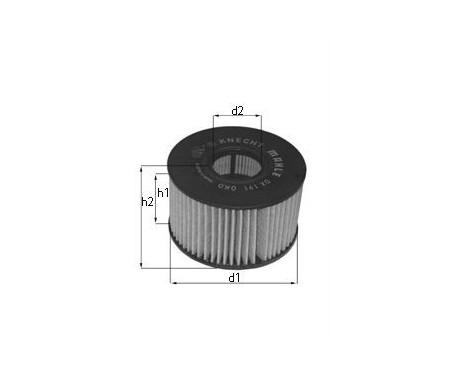 Oljefilter OX 191D Mahle, bild 2