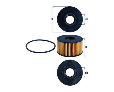 Oljefilter OX 191D Mahle, bild 3