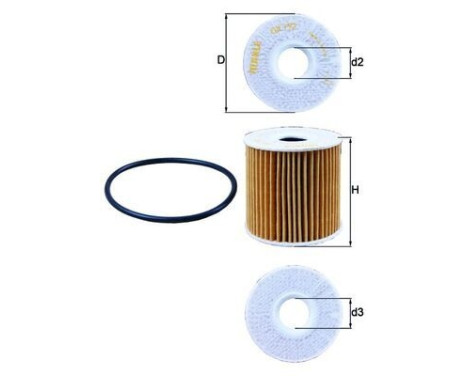 Oljefilter OX 192D Mahle, bild 2