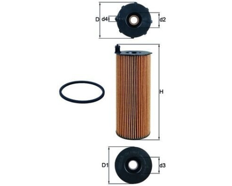 Oljefilter OX 196/1D Mahle, bild 2