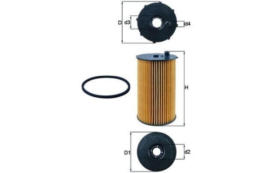 Oljefilter OX 205/2D Mahle, bild 2