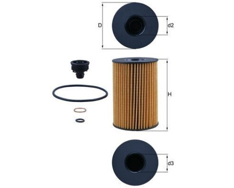 Oljefilter OX 353/7D Mahle, bild 3