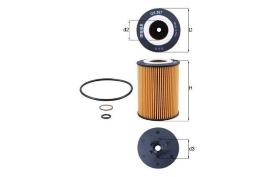 Oljefilter OX 367D Mahle, bild 4