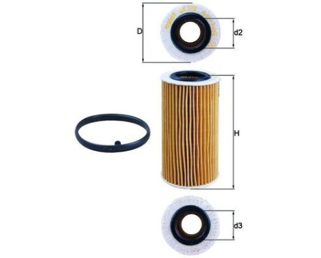 Oljefilter OX 370D1 Mahle, bild 3