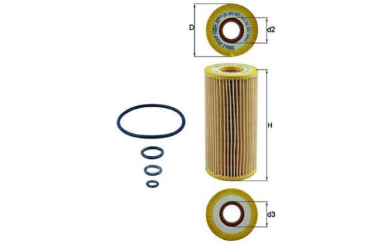 Oljefilter OX 383D Mahle, bild 4