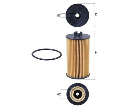 Oljefilter OX 401D Mahle, bild 3