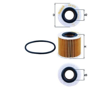 Oljefilter OX 416D1 Mahle, bild 4