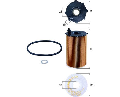 Oljefilter OX 417D Mahle