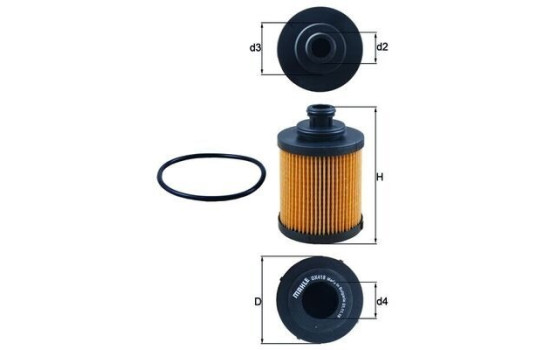 Oljefilter OX 418D Mahle, bild 2