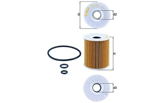Oljefilter OX 422D Mahle, bild 3
