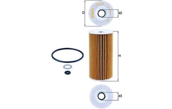 Oljefilter OX 424D Mahle, bild 2