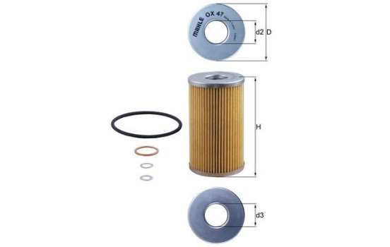 Oljefilter OX 47D Mahle, bild 6