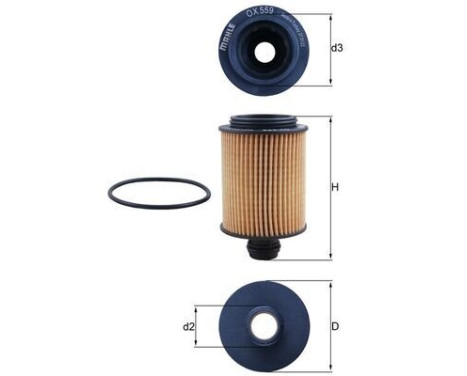 Oljefilter OX 559D Mahle, bild 2
