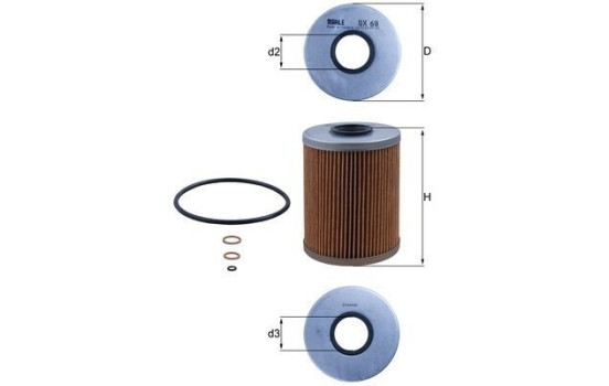 Oljefilter OX 68D Mahle, bild 6