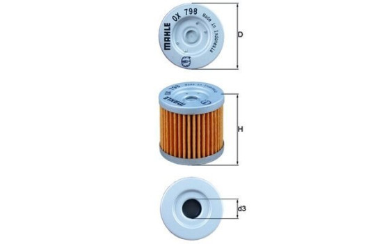 Oljefilter OX 798 Mahle, bild 2