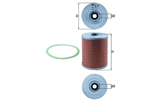 Oljefilter OX 79D Mahle, bild 3