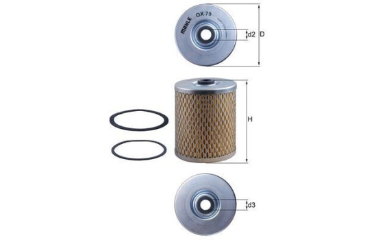Oljefilter OX 79D Mahle, bild 5