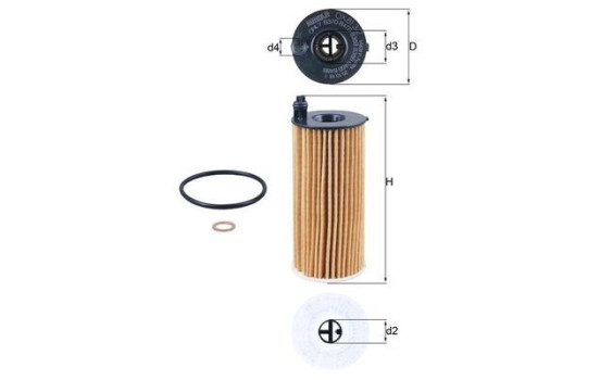 Oljefilter OX 813/2D Mahle, bild 2