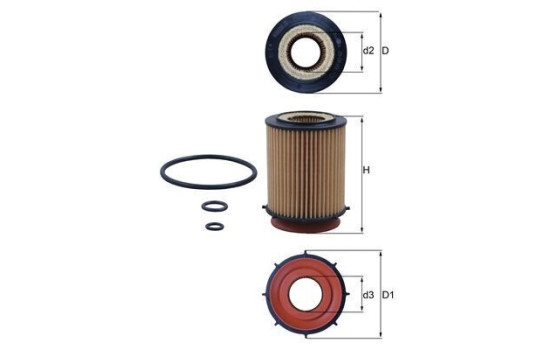 Oljefilter OX 982D Mahle, bild 4
