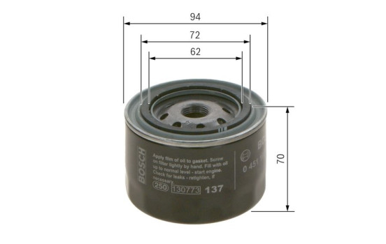 Oljefilter P3093 Bosch, bild 5