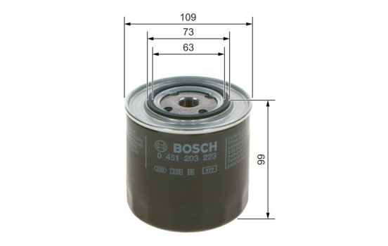 Oljefilter P3223 Bosch, bild 3
