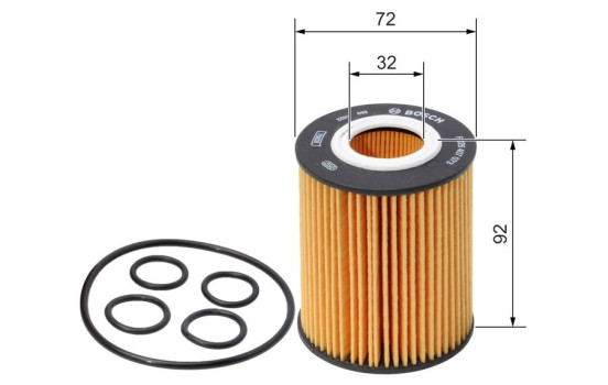 Oljefilter P7073 Bosch, bild 2
