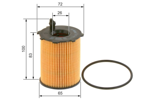 Oljefilter P7082 Bosch, bild 3
