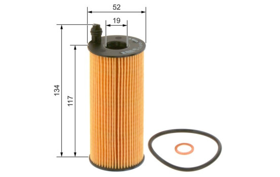 Oljefilter P7123 Bosch, bild 2