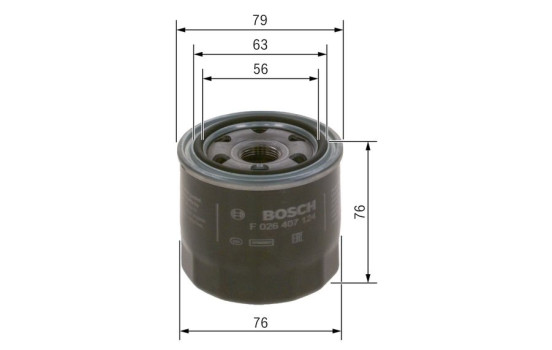 Oljefilter P7124 Bosch, bild 3