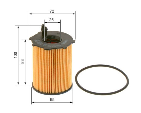 Oljefilter P7159 Bosch, bild 2