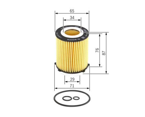 Oljefilter P7166 Bosch, bild 2
