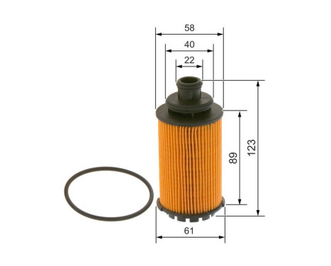 Oljefilter P7214 Bosch, bild 2