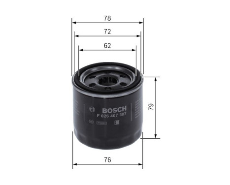 Oljefilter P7307 Bosch, bild 5